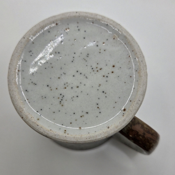 Vtg 70s Studio Pottery Stoneware Mug - Hand Thrown Floral Design 8oz Boho Hippie - Picture 5 of 5